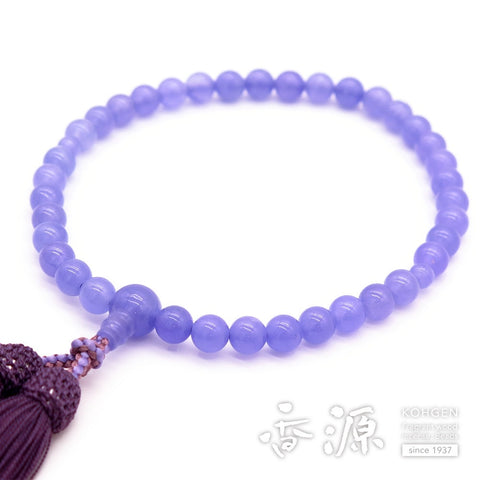 Women's prayer beads, lavender jade, 7mm beads, matching style, tassel