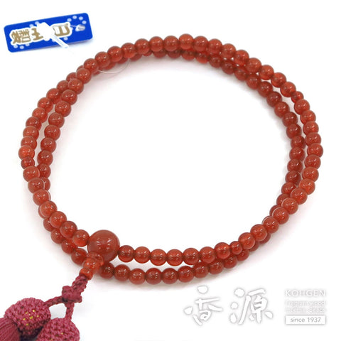 Women's prayer beads, agate, 8 inches, Rinzai sect, made to order