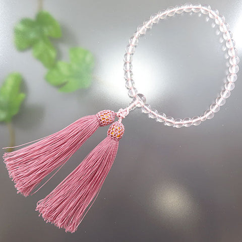 Women's prayer beads, red crystal, 7mm beads, limited edition