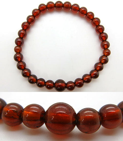 African Garnet 6mm Bead Bracelet