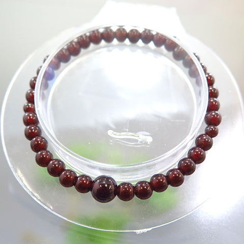 Indian Garnet 5mm Bead Bracelet, Limited Edition
