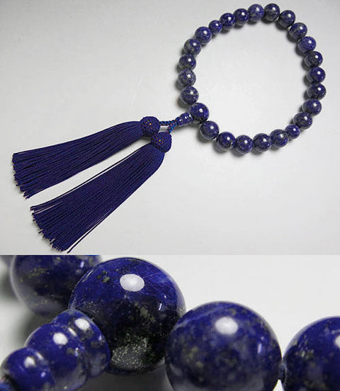 Men's prayer beads, lapis lazuli, 22 beads, made to order