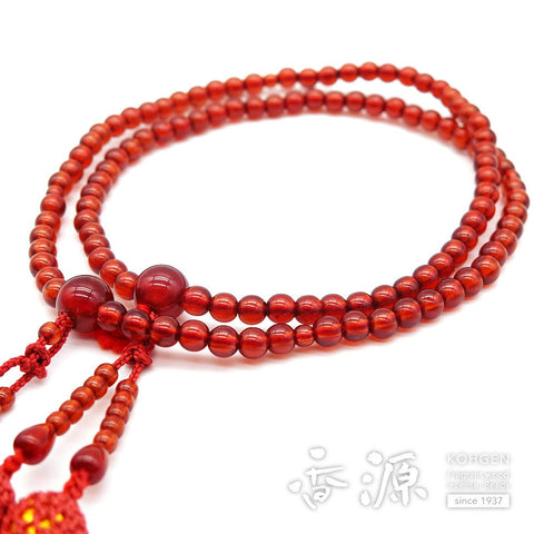 Women's Rosary, Orange Garnet, Double Layer, 6mm, Made to Order