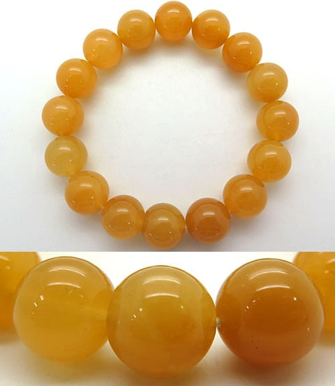 Rabbit rutilated 13mm beads bracelet, straight, limited edition, free shipping