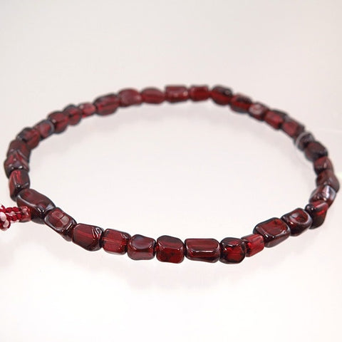 Women's prayer beads, African garnet, pebble cut, limited edition