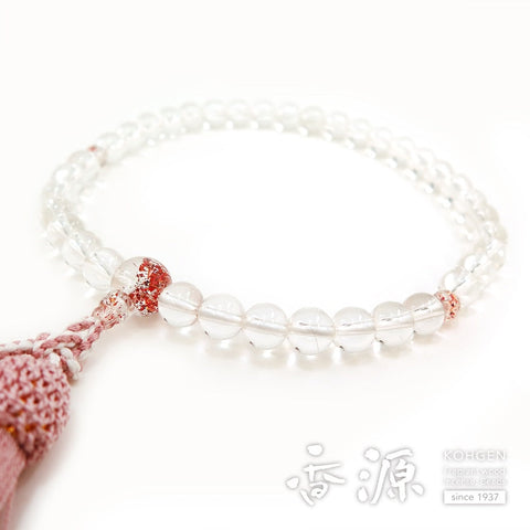 Women's prayer beads, quartz, 7mm beads, lepidolite finish, limited edition