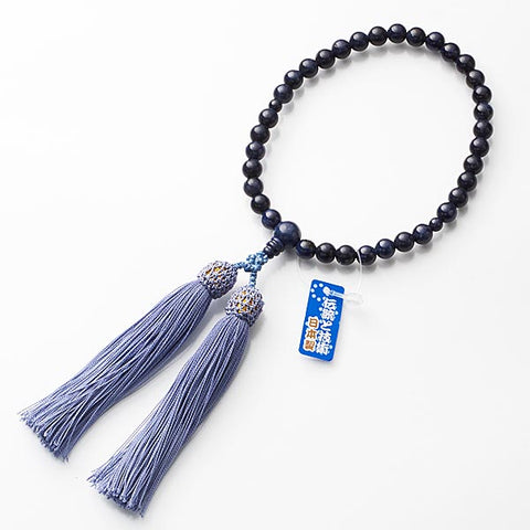 Women's prayer beads, sapphire, 8mm beads, limited edition, a