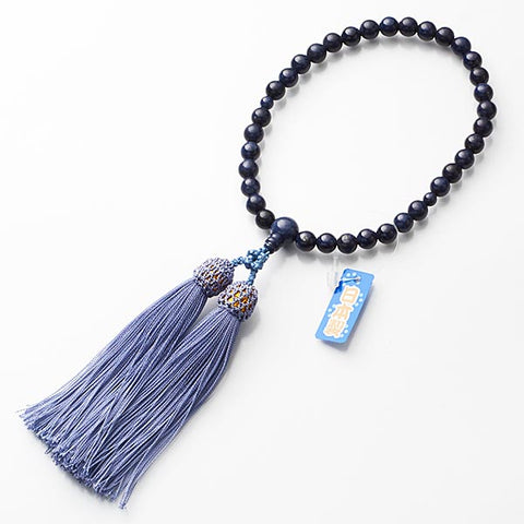 Women's prayer beads, sapphire, 8mm beads, limited edition