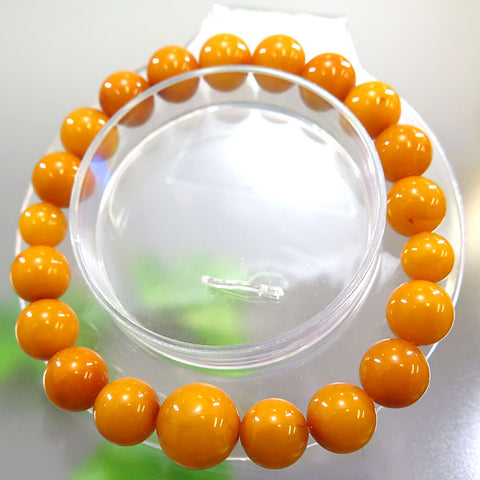 Aged amber 10mm beads bracelet, made to order, limited edition