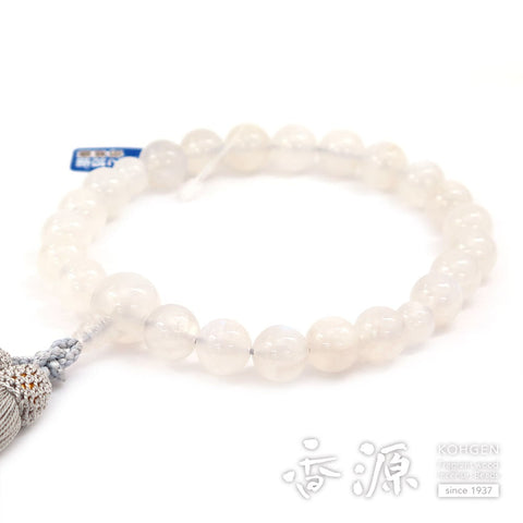 Men's prayer beads, blue moonstone, 22 beads, limited edition