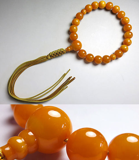 Men's prayer beads, highest quality aged amber, wax amber, 18 beads, same finish, string tassel