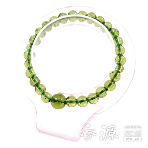 Premium Peridot 6.75mm beads bracelet, limited edition
