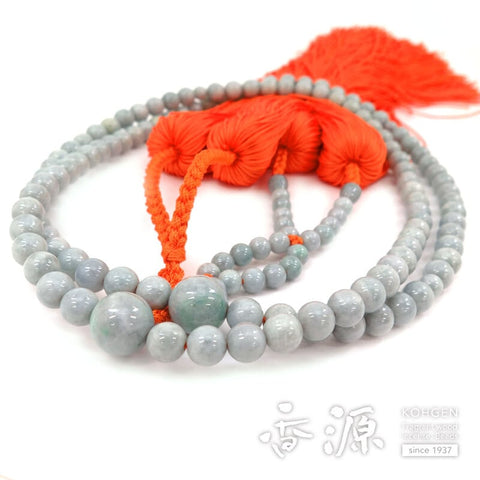 Men's Buddhist rosary, Burmese jade, 13.5cm long, Rinzai costume, 25 momme tassel