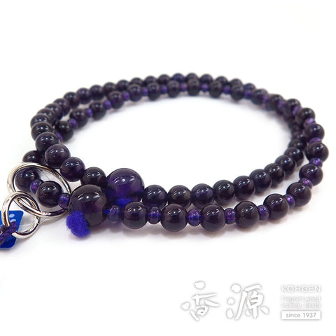 Women's Prayer Beads, Amethyst, 8 inches, Jodo Sect, Made to Order