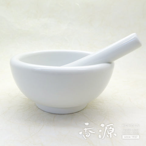 Porcelain Mortar and Pestle Set – For Grinding Incense Ingredients