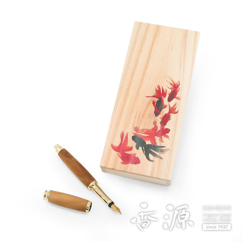 Sandalwood Fountain Pen with Wooden Box