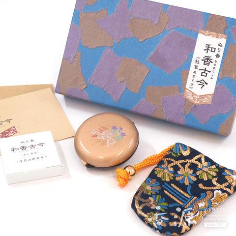 Osagawa Incense (Solid Cream Perfume), Wanokakokon, Tenjo no kaori, Autumn leaves (Red/Red)