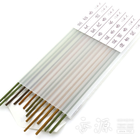Gyokushodo Incense Sticks, 7 Kinds of Traditional Incense, Trial Size