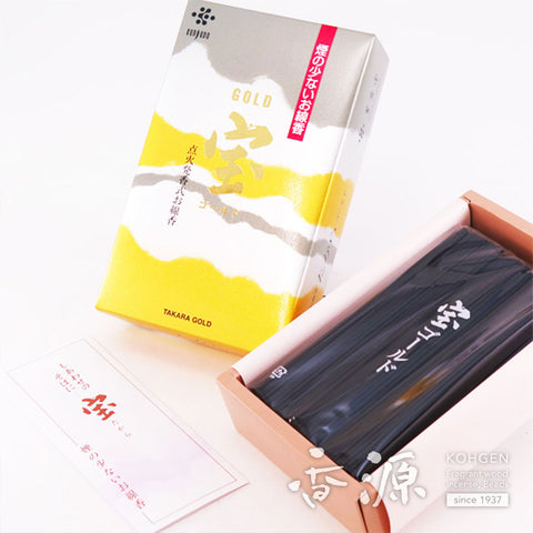 Kunjudo Incense Sticks, Takara Gold Rose, Low-Smoke Type, Large Box