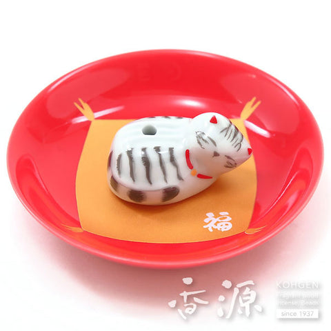 Arita Ware Incense Plate & Holder Set – Fukuneko Series