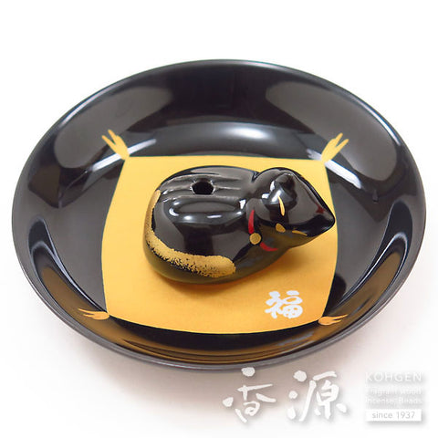 Arita Ware Incense Plate & Holder Set – Fukuneko Series