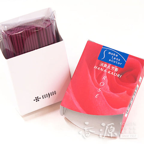 Kunjudo Incense Sticks, Hanakaori Flower, Low-Smoke Type