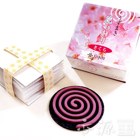 Kunjudo Hanakaori Sakura (Cherry blossom) Coil Incense