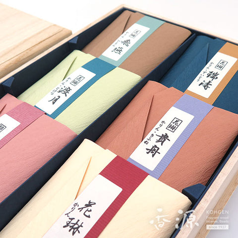 Kunjudo Incense Sticks – Karin 6-Scent Assortment, Sandalwood & Agarwood, Premium Box