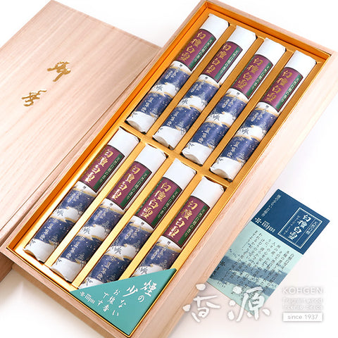 Kunjudo Incense Sticks, Shirayuki, Sandalwood, Low-Smoke Type