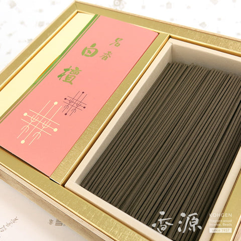 Kunmeido Incense Sticks, Meikoh Byakudan, Sandalwood, Premium Box