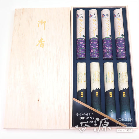 Daihatsu Incense Sticks, Hinoki Japanese Cypress & Lavender set, Premium Box