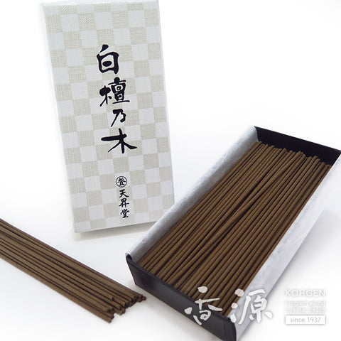 Tenshodo Incense Sticks, Byakudan Nogi Sandalwood, Large Box