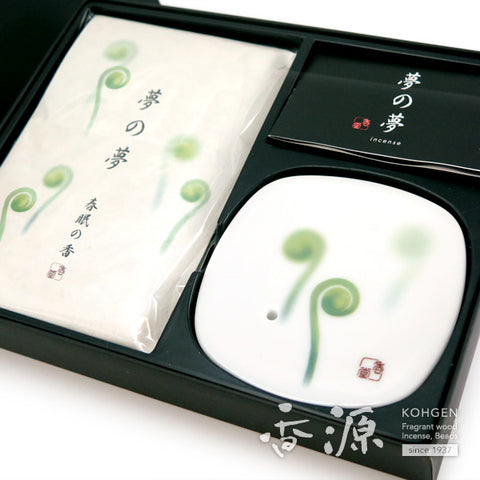 Nippon Kodo Incense Sticks & Plate set, Yume-no-Yume
