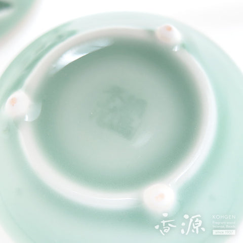 Arita Ware Incense Burner – Celadon Shippo Motif