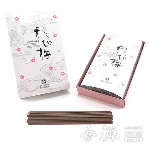 Baieido Incense Sticks, Tobiume (Flying Plum Tree), flat box