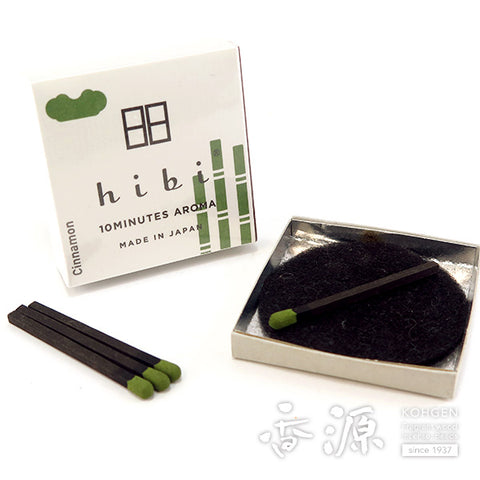 hibi incense match type.Cinnamon 8 sticks with incense mat