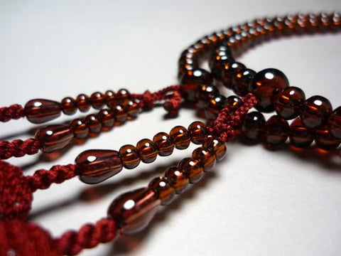 Women's African Garnet Prayer Beads, Universal Eight-Sect Style
