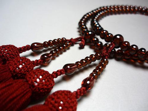 Women's African Garnet Prayer Beads, Universal Eight-Sect Style