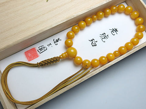 Men's prayer beads, top-grade wax amber