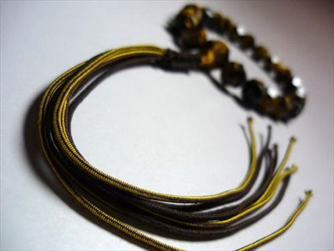 Men's prayer beads, faceted tiger's eye