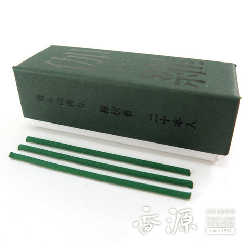 Kyukyodo Incense Sticks, Aromatic Woods 3-type (Kyara, Aloeswood, Sandalwood), 20 sticks