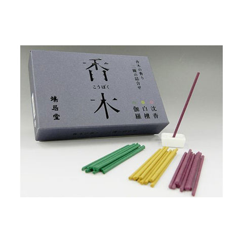 Kyukyodo Incense Sticks, Aromatic Woods 3-Variety Set (Kyara, Aloeswood, Sandalwood)