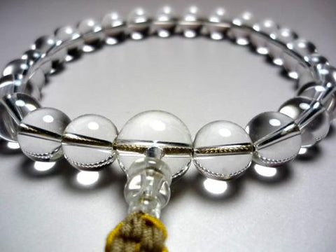 Men's Prayer Beads, Crystal, Uniform Finish, 8-Strand Light Brown/Gold Brown Braided Cord