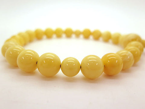 Men's prayer beads, milky amber