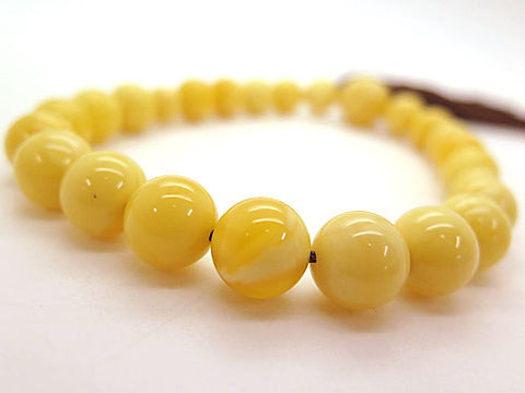 Men's prayer beads, milky amber