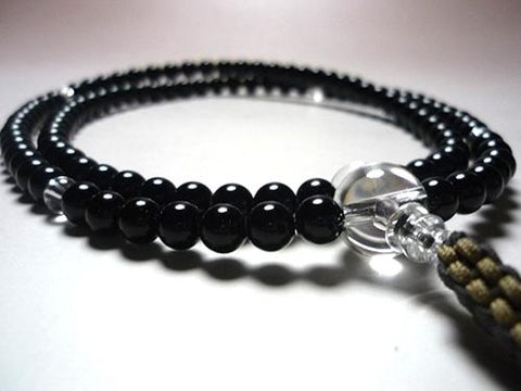 Men's Prayer Beads, Black Onyx, Rinzai Sect