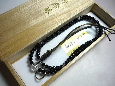Men's Prayer Beads, Black Onyx, Soto Sect