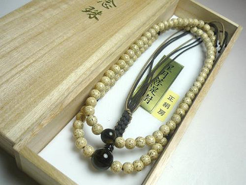 Men's Prayer Beads, Starry Bodhi Seed, Smoky Quartz, Rinzai Sect