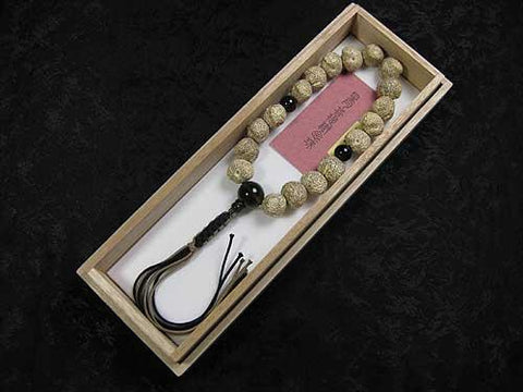 Men's prayer beads, Starry Moon Bodhi seed raw form, brown crystal finish