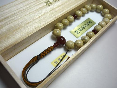 Men's prayer beads, Starry Moon Bodhi seed, agate finish